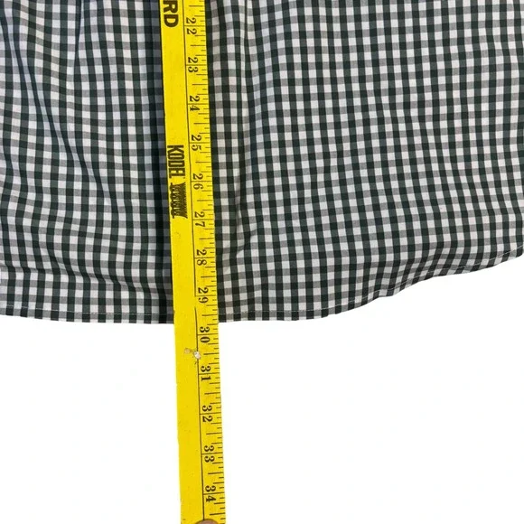 Antigua Oregon Ducks Men XL Ellis LS Woven Gingham Button Down Shirt Green White - Picture 10 of 11